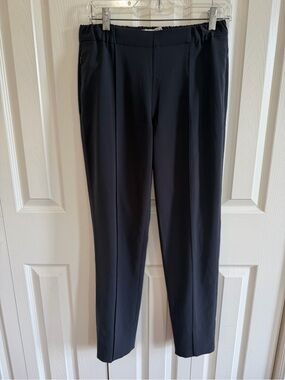 MM Lafleur Colby Travel Pant Front Pintuck Black Size 2